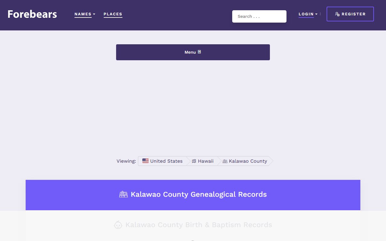 Kalawao County historical context for genealogy and property research